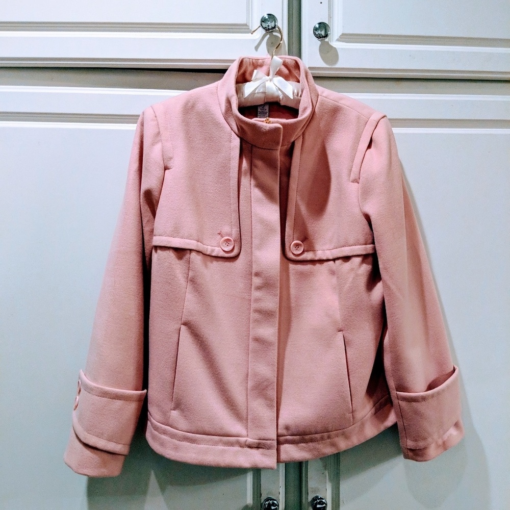 Chico's pink plush fleece jacket